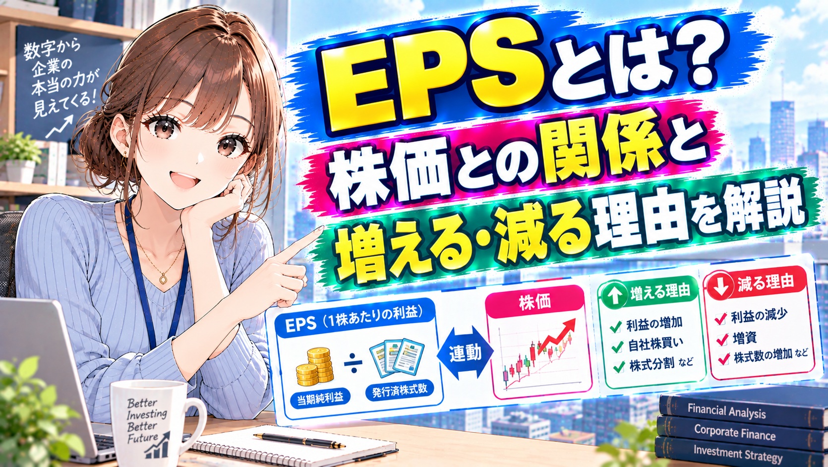 EPSとは？株価との関係と増える・減る理由を解説