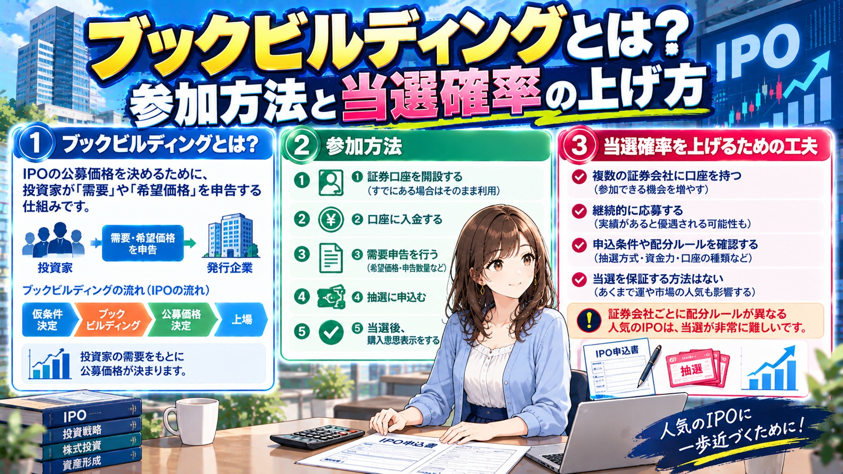 ブックビルディングとは？参加方法と当選確率の上げ方