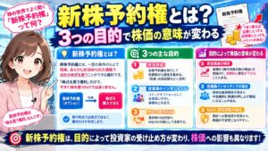 新株予約権とは?3つの目的で株価の意味が変わる
