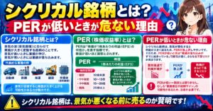 シクリカル銘柄とは?PERが低いときが危ない理由