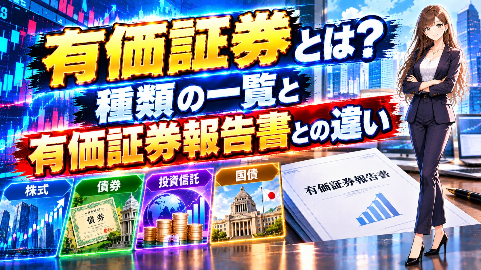 有価証券とは？種類の一覧と有価証券報告書との違い