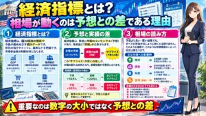経済指標とは?相場が動くのは予想との差である理由