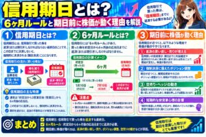 信用期日とは?6ヶ月ルールと期日前に株価が動く理由