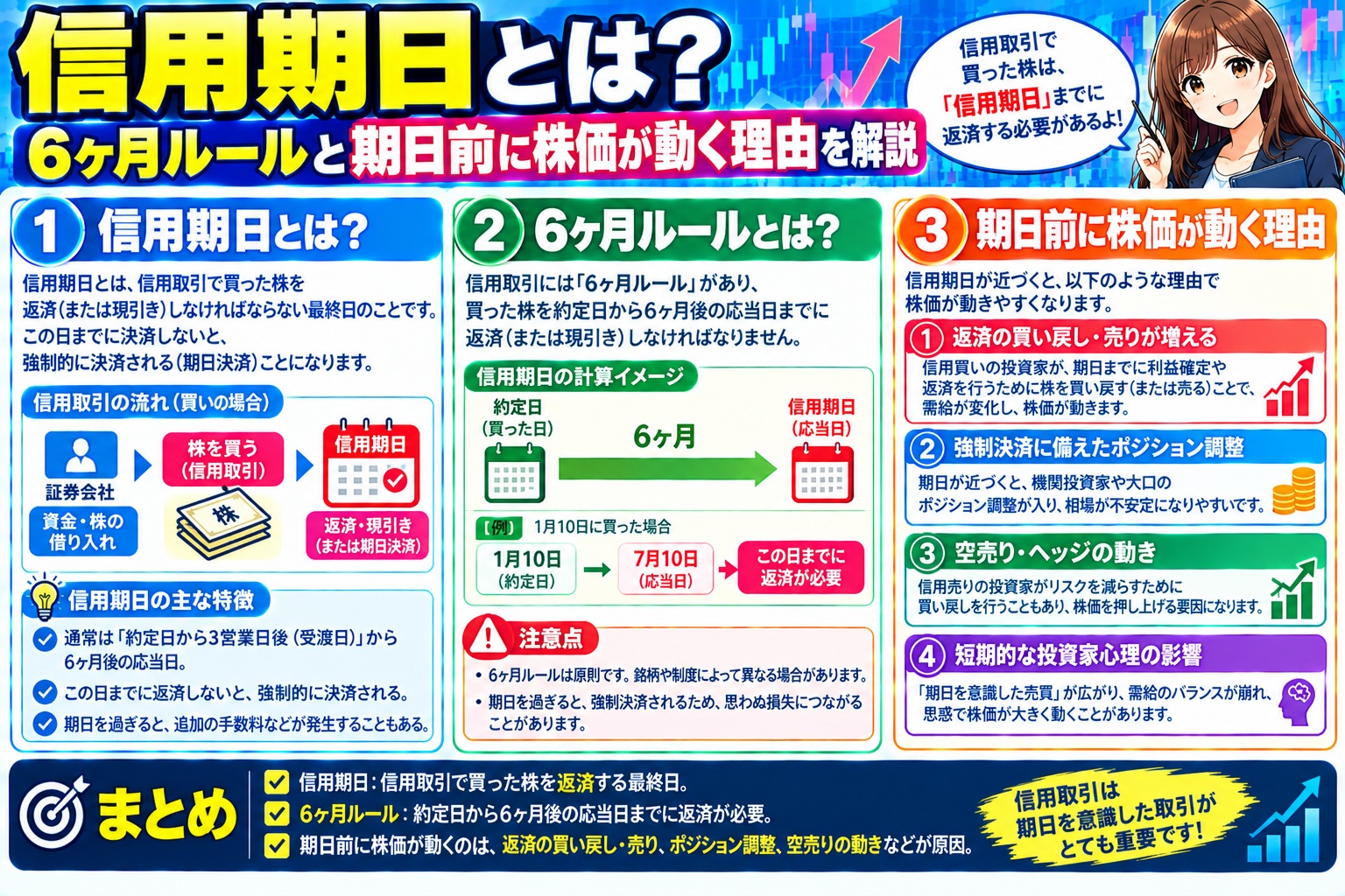 信用期日とは？6ヶ月ルールと期日前に株価が動く理由