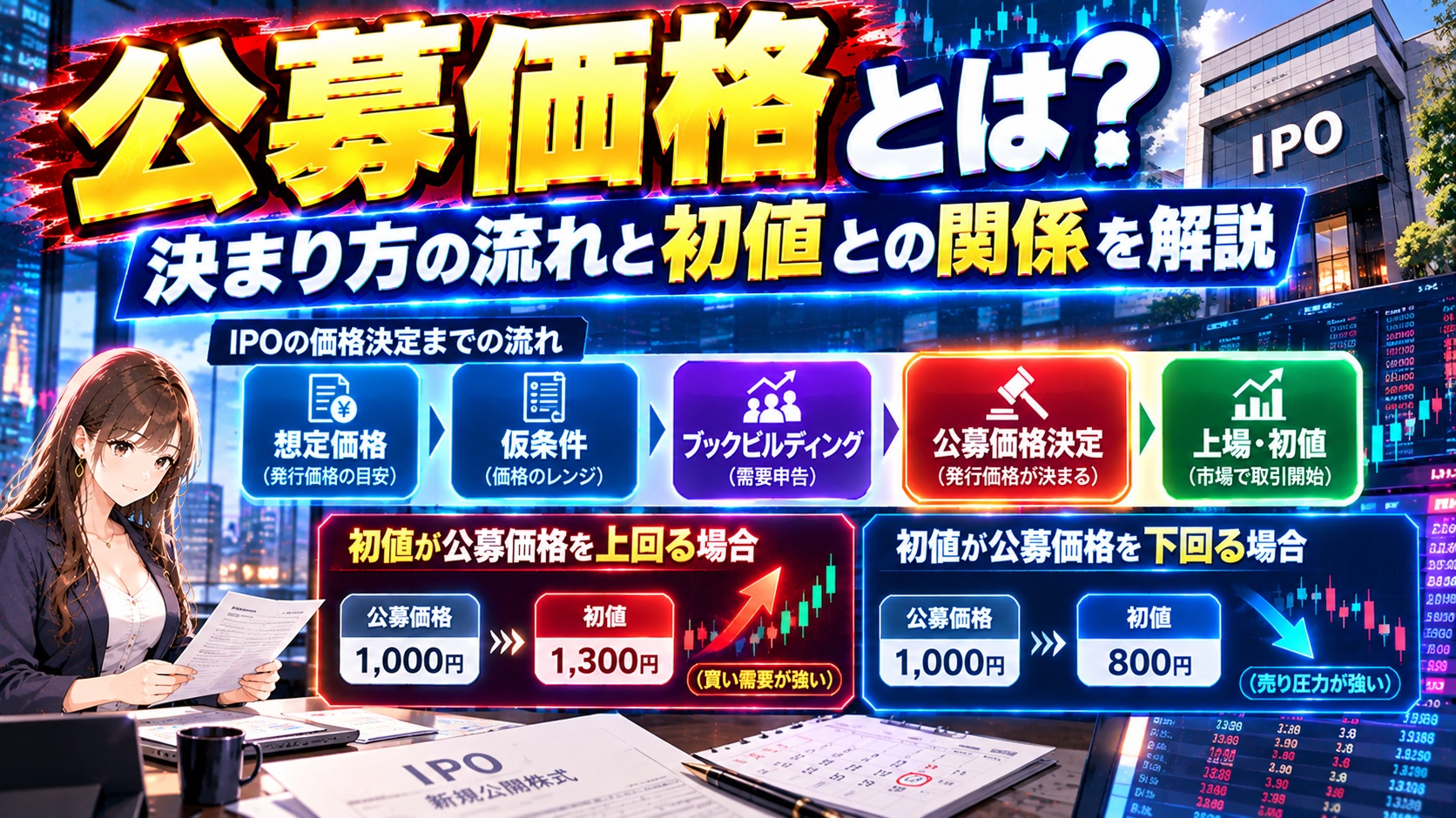 公募価格とは？決まり方の流れと初値との関係を解説
