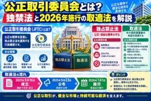 公正取引委員会とは?独禁法と2026年施行の取適法を解説