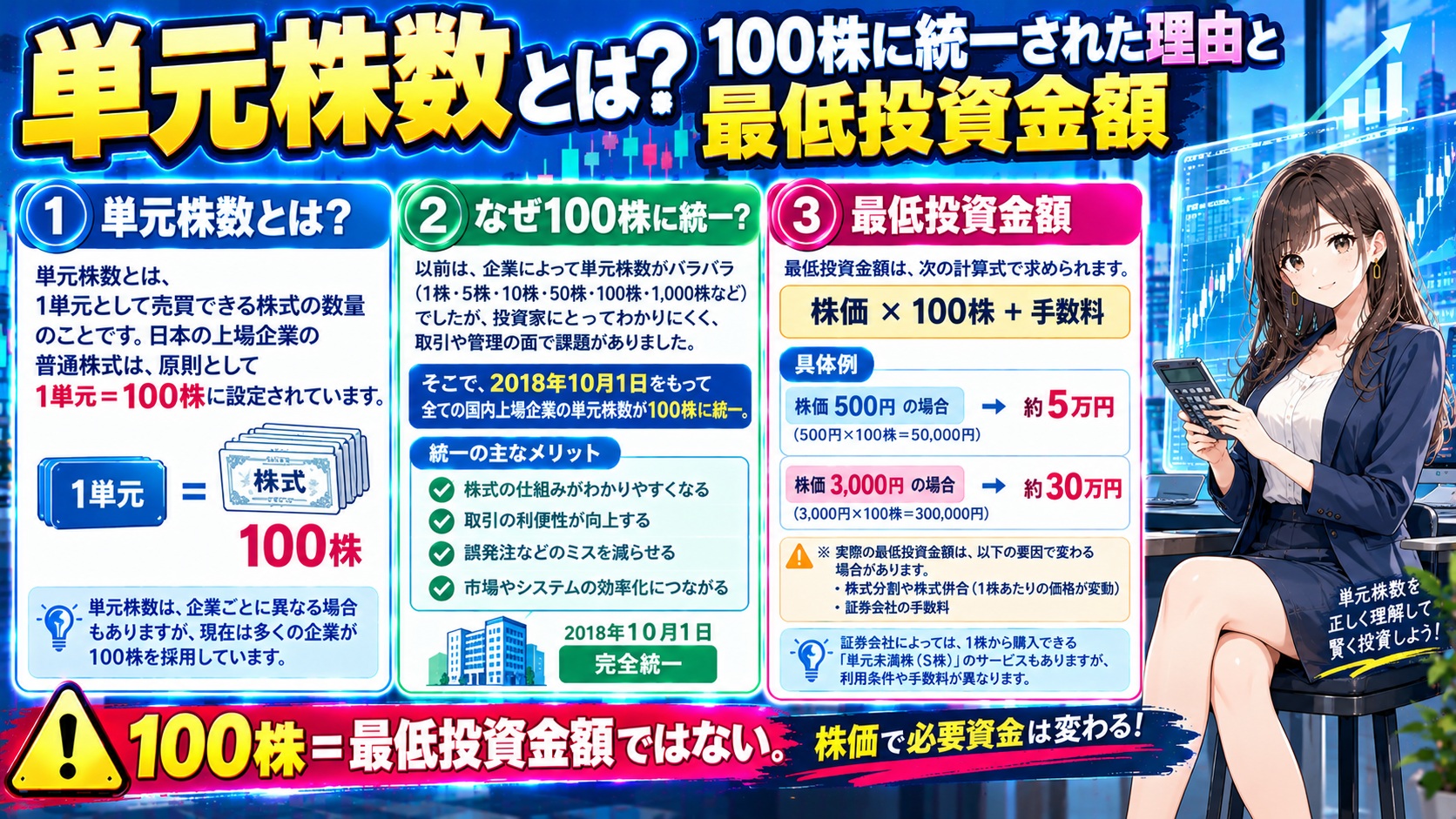 単元株数とは？100株に統一された理由と最低投資金額