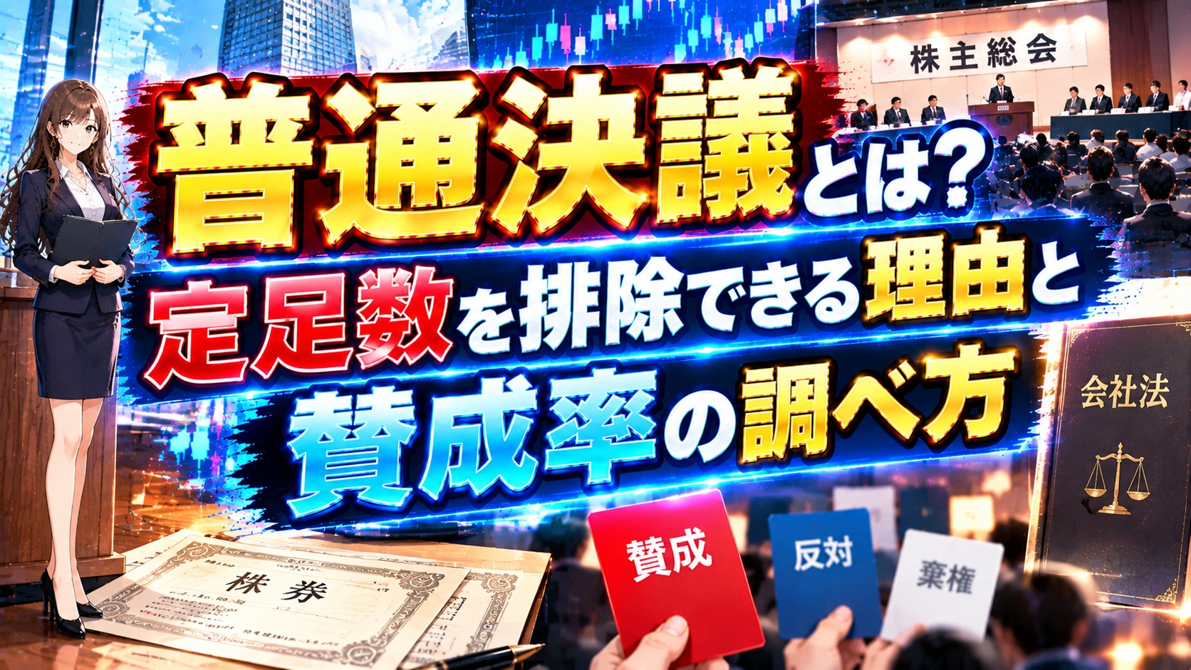 普通決議とは？定足数を排除できる理由と賛成率の調べ方