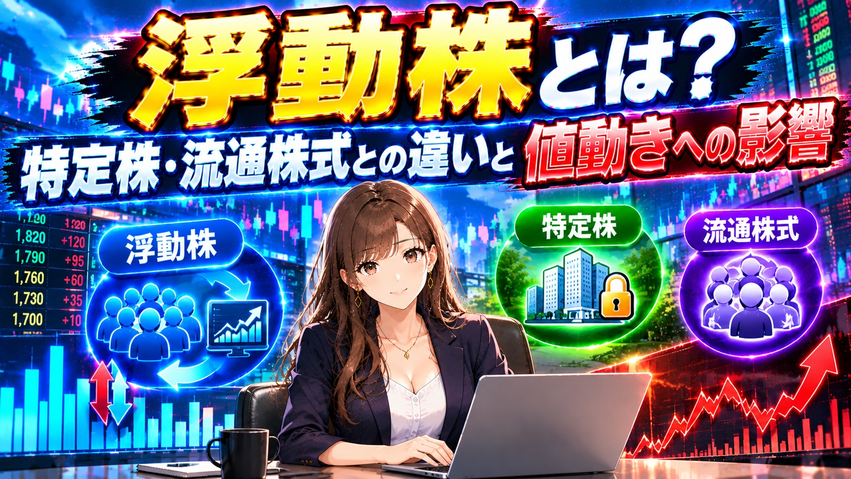 浮動株とは？特定株・流通株式との違いと値動きへの影響