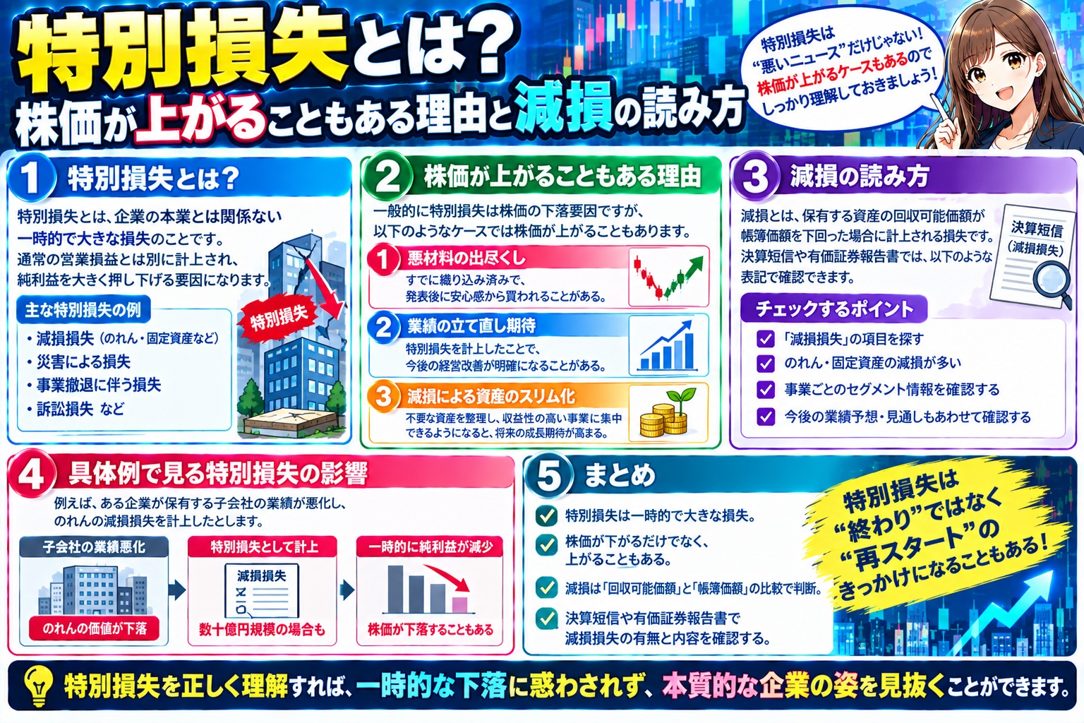 特別損失とは?株価が上がることもある理由と減損の読み方
