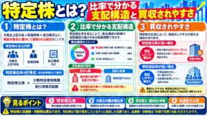 特定株とは?比率で分かる支配構造と買収されやすさ
