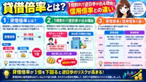 貸借倍率とは？1倍割れで逆日歩が出る理由と信用倍率との違い