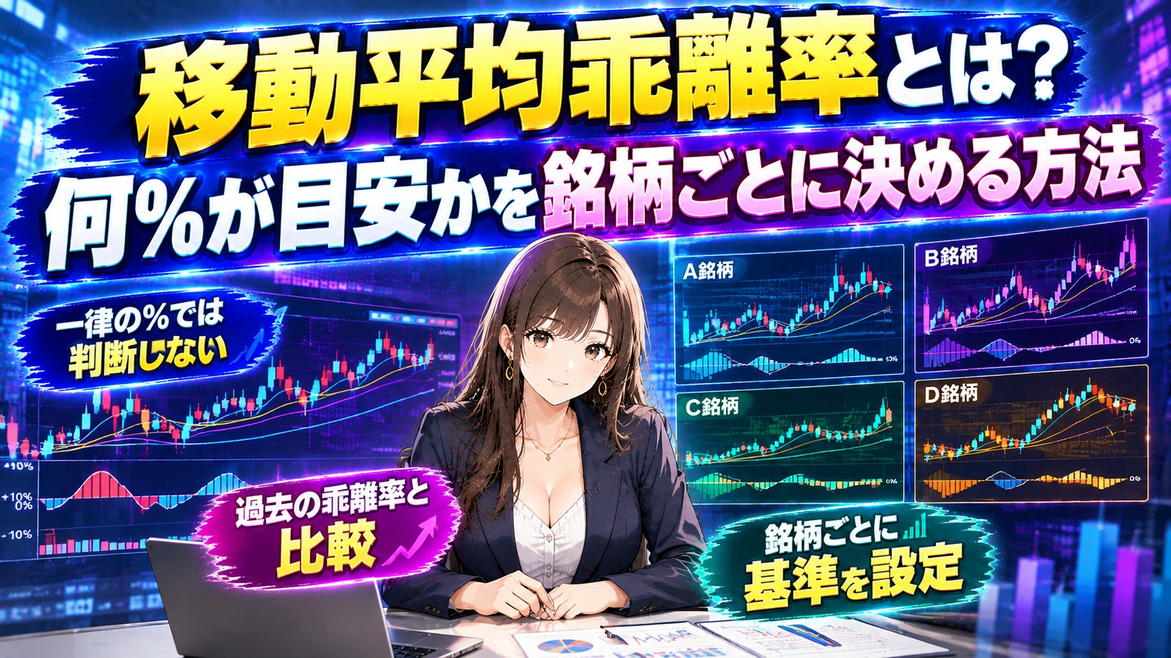 移動平均乖離率とは？何％が目安かを銘柄ごとに決める方法