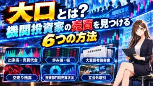 大口とは?機関投資家の売買を見つける6つの方法