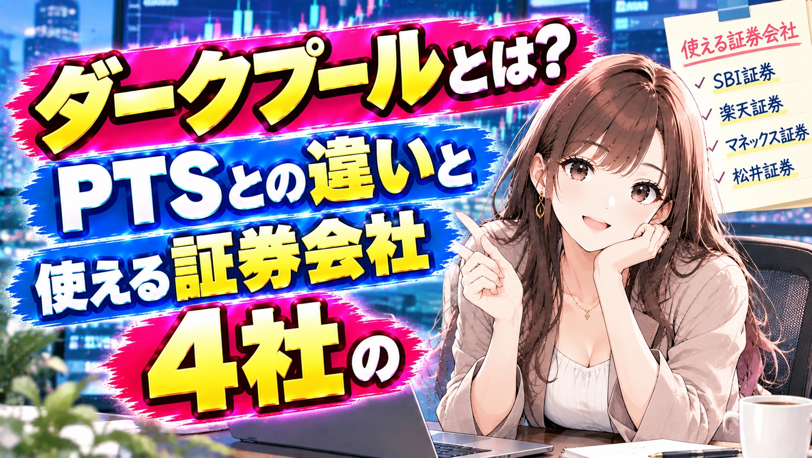 ダークプールとは?PTSとの違いと使える証券会社4社