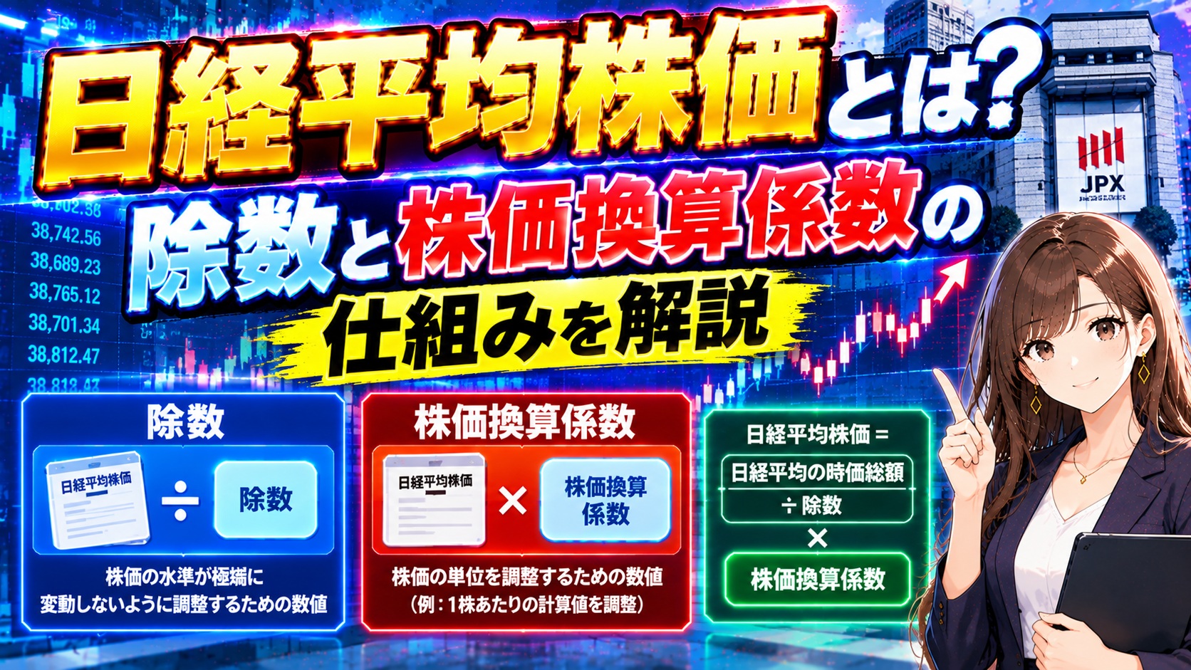 日経平均株価とは?除数と株価換算係数の仕組みを解説