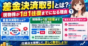 差金決済取引とは?現物株が1日1往復までになる理由