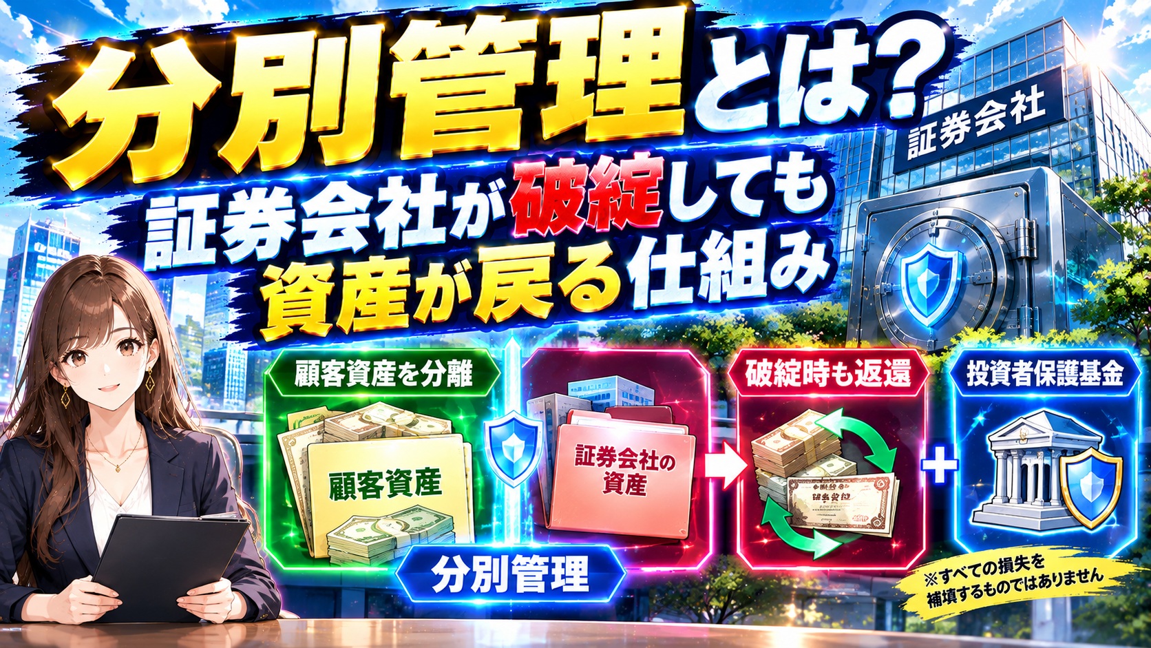 分別管理とは?証券会社が破綻しても資産が戻る仕組み