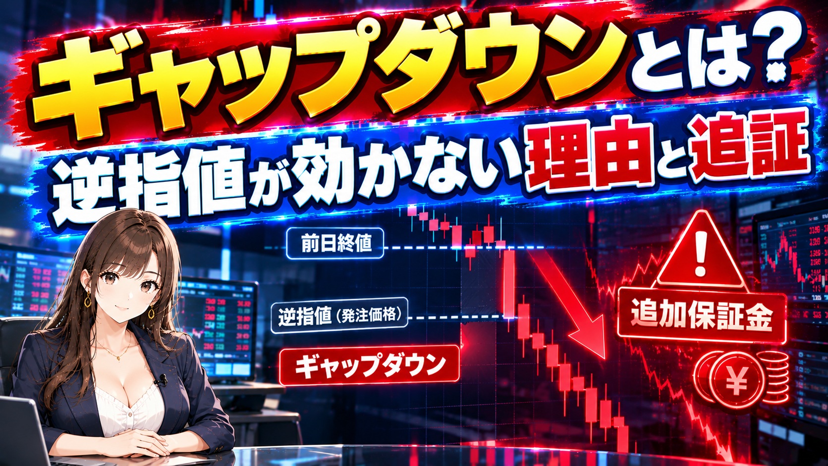 株のGDとは?逆指値でも狙った値段で売れない理由|ギャップダウン実測