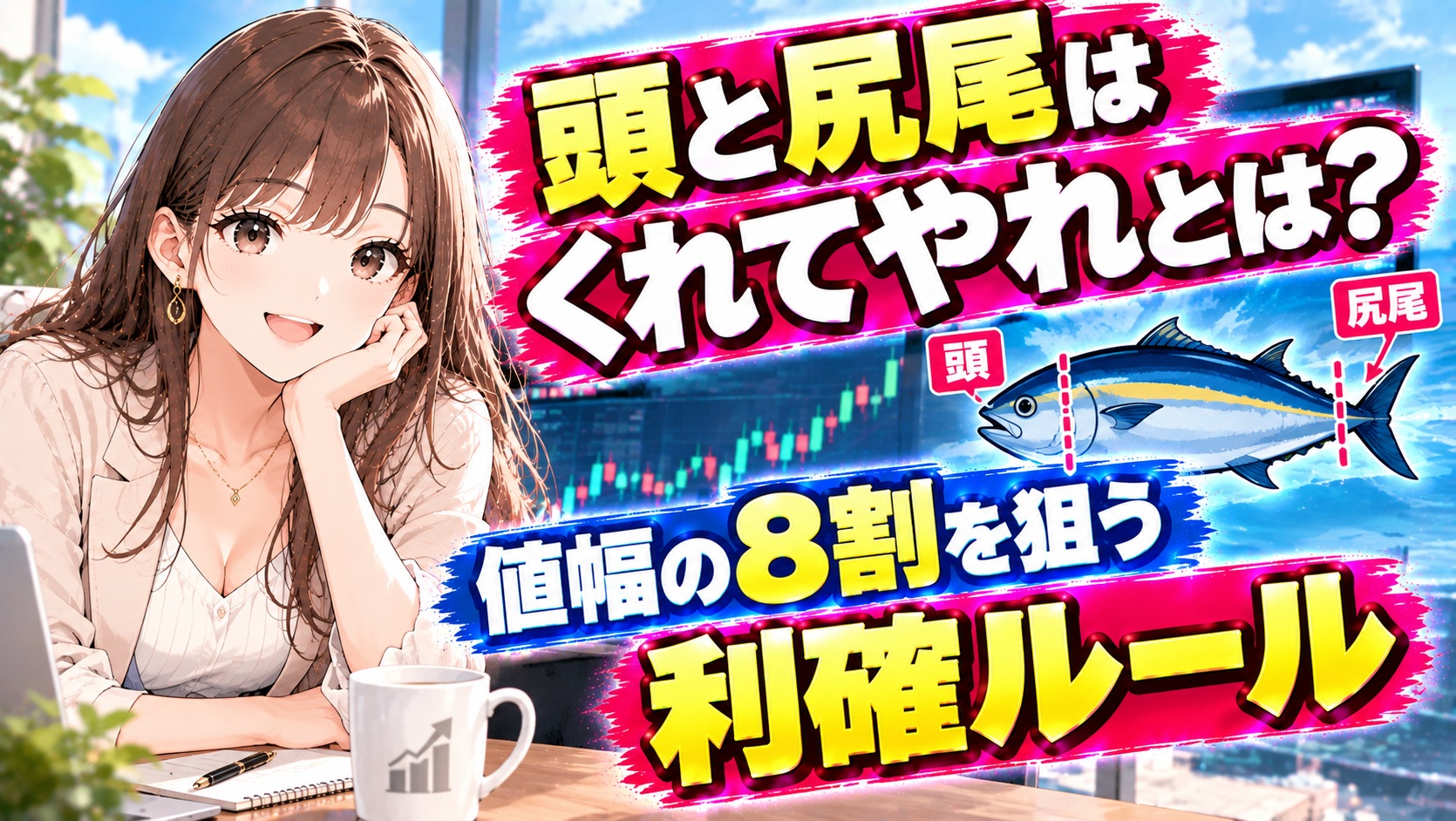 頭と尻尾はくれてやれとは？値幅の8割を狙う利確ルール