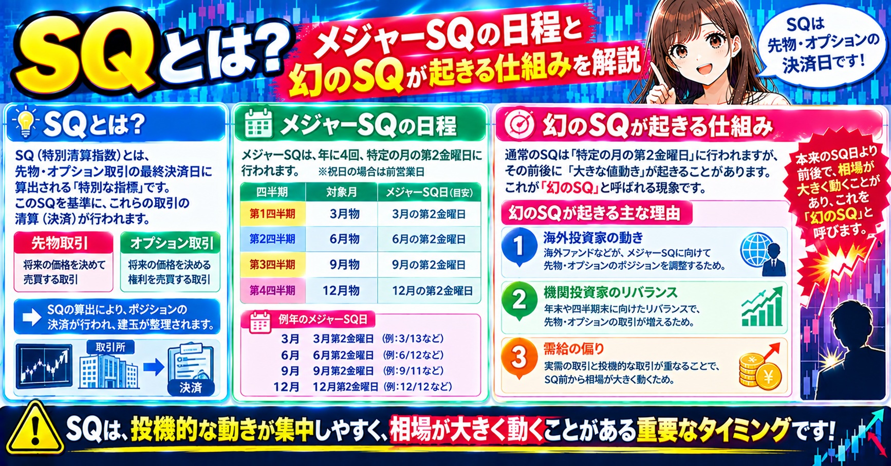 SQとは?メジャーSQの日程と幻のSQが起きる仕組み