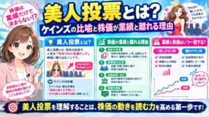 美人投票とは?ケインズの比喩と株価が業績と離れる理由