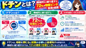 ドテンとは？機械的に繰り返すと72％が往復ビンタになる実測