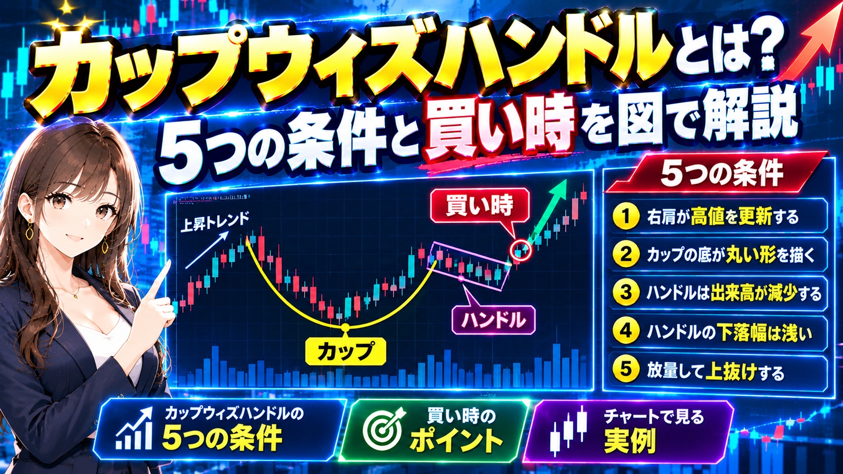 カップウィズハンドルとは？5つの条件と買い時を図で解説