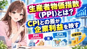 生産者物価指数（PPI）とは？CPIとの差が企業利益を映す