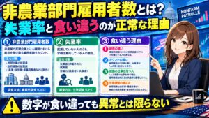 非農業部門雇用者数とは?失業率と食い違うのが正常な理由