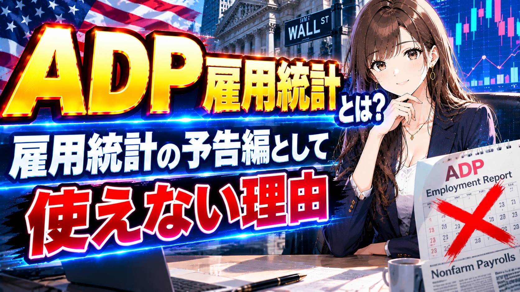 ADP雇用統計とは?雇用統計の予告編として使えない理由