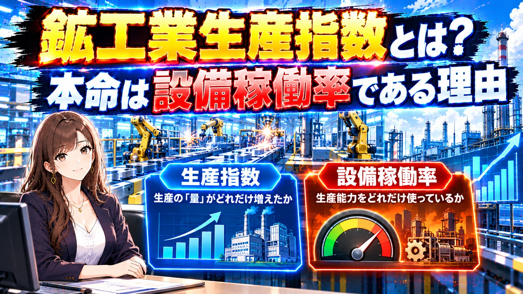 鉱工業生産指数とは?本命は設備稼働率である理由