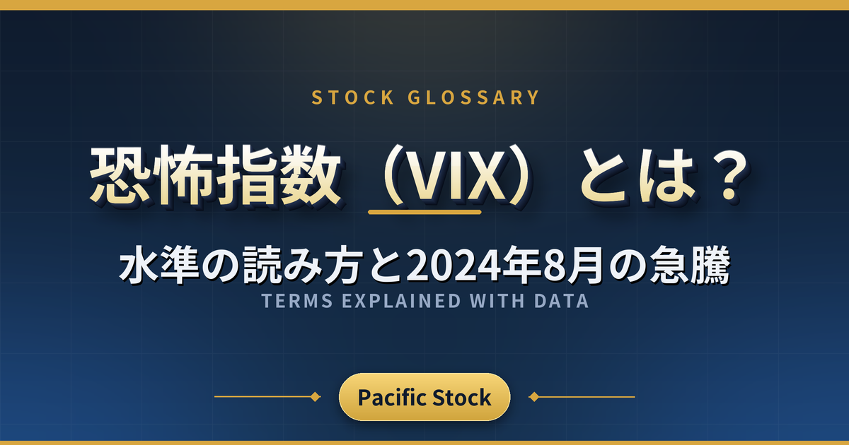 恐怖指数(VIX)とは?水準の読み方と2024年8月の急騰