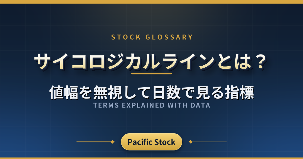 サイコロジカルラインとは?値幅を無視して日数で見る指標