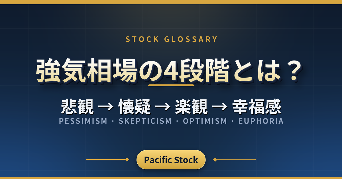 強気相場は、悲観の中に生まれ、懐疑の中に育ち、楽観の中で成熟し、幸福感の中で消えてゆくとは?