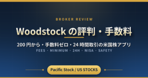 Woodstock(ウッドストック)の評判・手数料は?200 円から手数料ゼロで米国株を 24 時間取引できるアプリを検証【NISA 非対応のデメリットも】