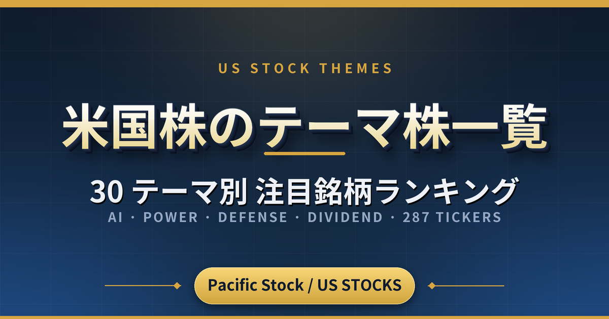 米国株のテーマ株一覧【2026 年 9 月】AI 半導体・電力・高配当など 30 テーマ別の注目銘柄ランキング