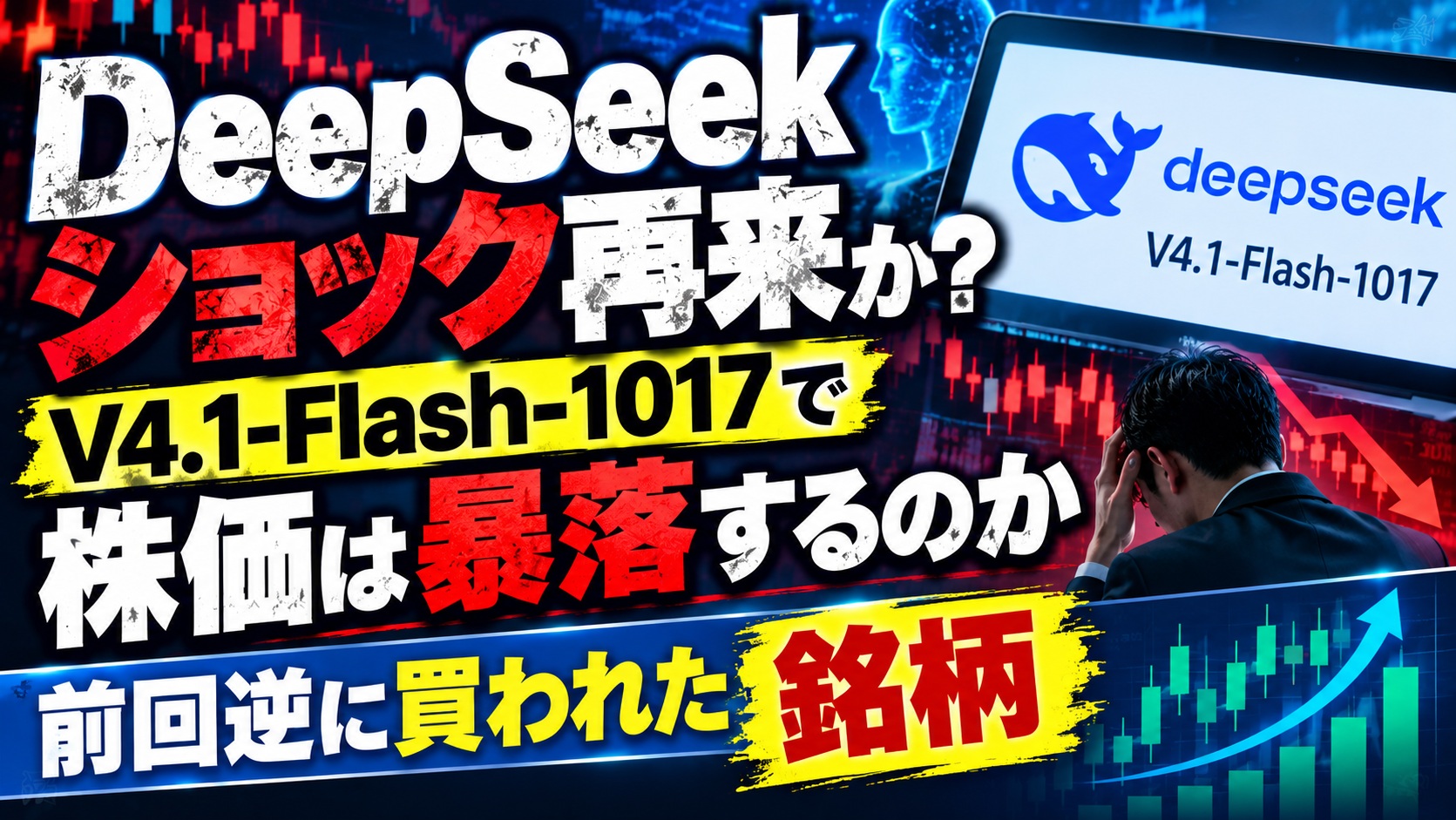 DeepSeekショック再来か？V4.1-Flash-1017で株価は暴落するのか｜前回逆に買われた銘柄公開
