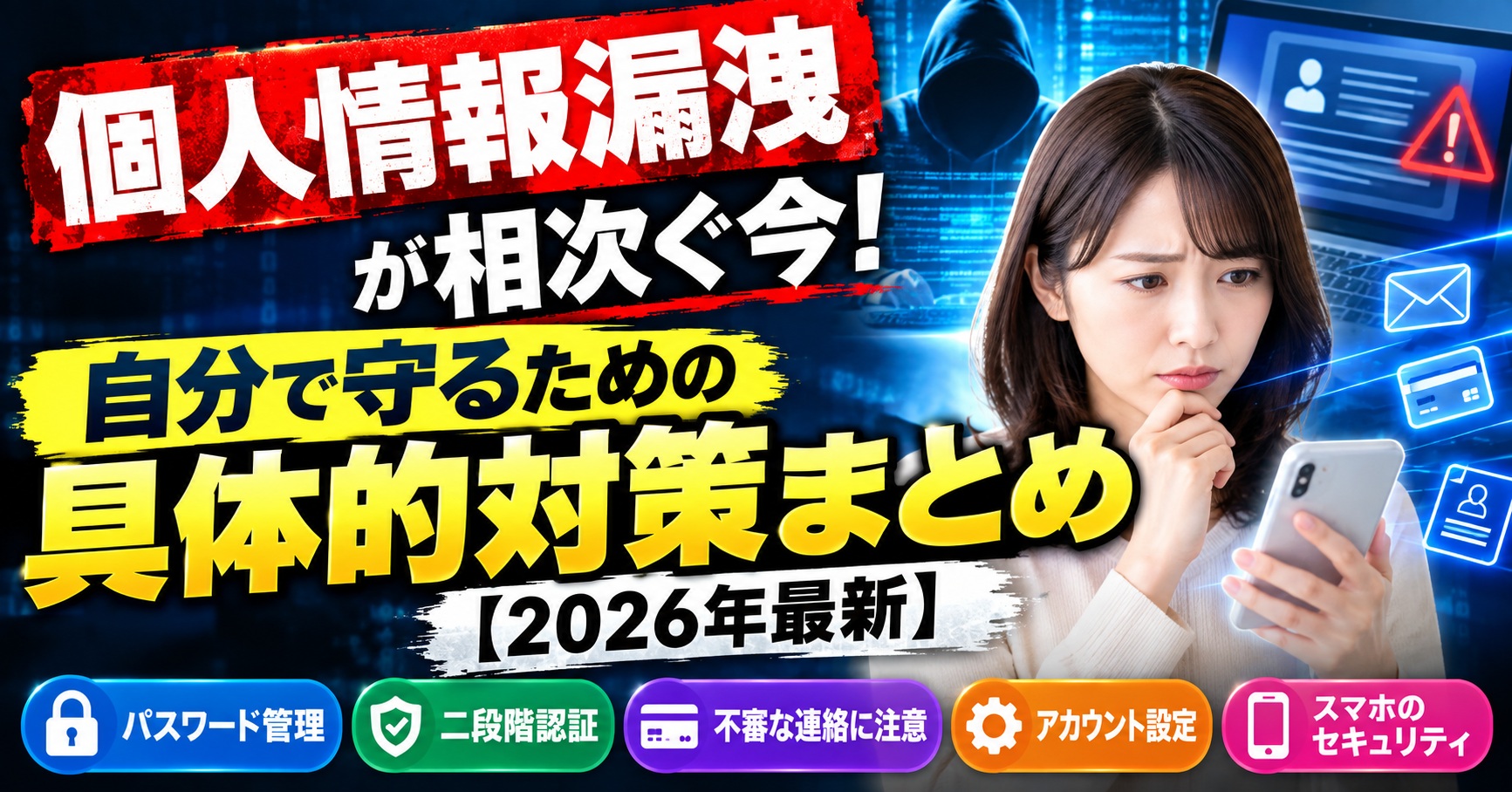 個人情報漏洩が相次ぐ今！自分で守るための具体的対策まとめ【2026年最新】